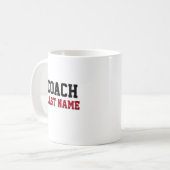 Personaliseerde Laaste Naam van Coach Koffiemok (Voorkant links)