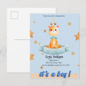 PERSONALISEERDE LICHAAMSINVITATIE VAN BABY SHOWER AANKONDIGINGSKAART (Voorkant / Achterkant)