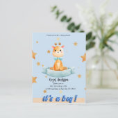 PERSONALISEERDE LICHAAMSINVITATIE VAN BABY SHOWER AANKONDIGINGSKAART (Staand voorkant)