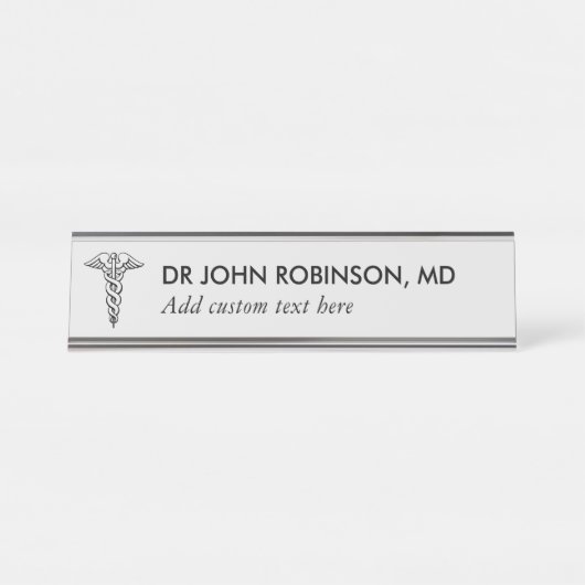 PERSONALISEERDE MEDISCHE DESKTONAAM BORD BUREAU NAAMBORDJE (Voorkant)