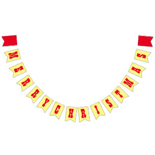 PERSONALISEERDE MERRY CHRISTMAS BANNER