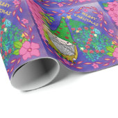 PERSONALISEERDE MERRY CHRISTMAS MET GNOME XMAS TRE CADEAUPAPIER (Rol Hoek)