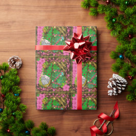 PERSONALISEERDE MERRY CHRISTMAS MET GNOME XMAS TRE CADEAUPAPIER