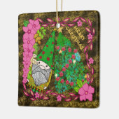 PERSONALISEERDE MERRY CHRISTMAS MET GNOME XMAS TRE KERAMISCH ORNAMENT (Links)