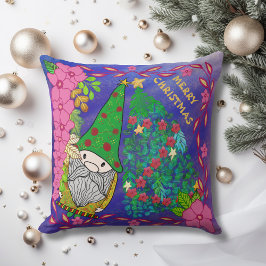 PERSONALISEERDE MERRY CHRISTMAS MET GNOME XMAS TRE KUSSEN