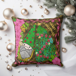 PERSONALISEERDE MERRY CHRISTMAS MET GNOME XMAS TRE KUSSEN