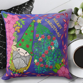 PERSONALISEERDE MERRY CHRISTMAS MET GNOME XMAS TRE KUSSEN