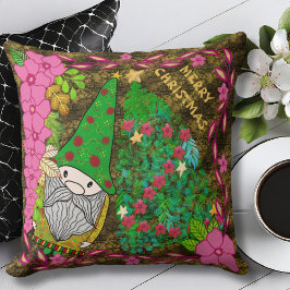 PERSONALISEERDE MERRY CHRISTMAS MET GNOME XMAS TRE KUSSEN