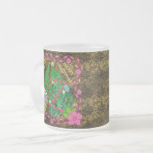 PERSONALISEERDE MERRY CHRISTMAS MET GNOME XMAS TRE MATGLAS KOFFIEMOK (Voorkant links)