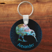 PERSONALISEERDE NIEUW-ZEELAND KIWI PAUA KEY RING SLEUTELHANGER (Voorkant)