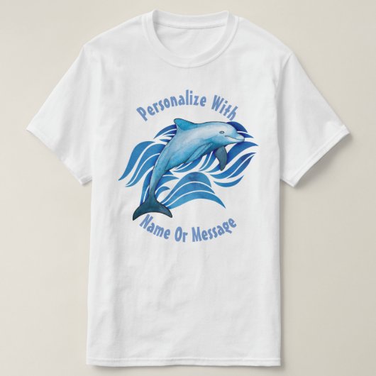 PERSONALISEERDE Ocean Dolphin T-shirt (Design voorkant)
