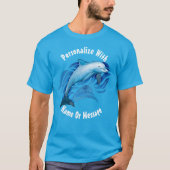 PERSONALISEERDE Ocean Dolphin T-shirt (Voorkant)
