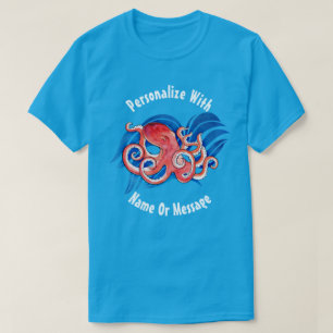 PERSONALISEERDE Ocean Octopus T-shirt