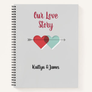 Personaliseerde Ons Love Story Notitieboek