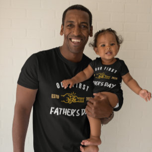 PERSONALISEERDE ONZE EERSTE VADERDAG MATCHING T-SHIRT