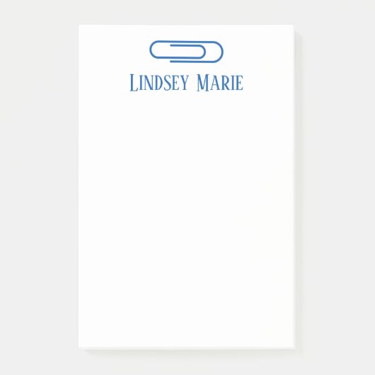 PERSONALISEERDE PAPIER CLIP Post-it Notes (Voorkant)