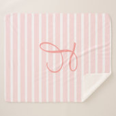 PERSONALISEERDE PINK SHADES SHERPA BLANKET SHERPA DEKEN (Voorkant (horizontaal))