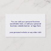 PERSONALISEERDE QUARE EN COMPASSEN MASONISCH VISITEKAARTJE (Achterkant)