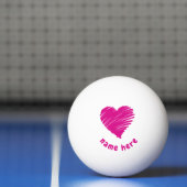 PERSONALISEERDE ROMANTISCHE HART PONGBAL PINGPONGBAL (Net)