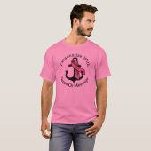 PERSONALISEERDE roze lintanker T-shirt (Voorkant volledig)