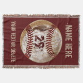 PERSONALISEERDE Rustic Grunge Baseball Throw Blank Deken (Voorkant)