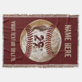 PERSONALISEERDE Rustic Grunge Baseball Throw Blank Deken