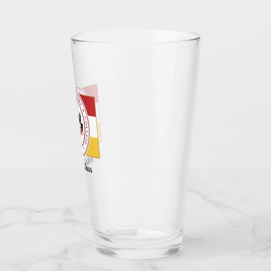 PERSONALISEERDE SCHADEGlas/Tumbler met PMC-VLAG Glas (Links)