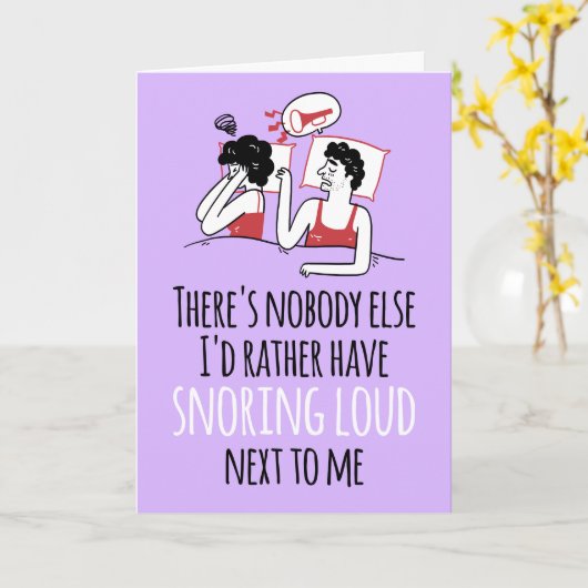 PERSONALISEERDE Snurkende Luid Brutaal Romantische Kaart (Gele Bloem)