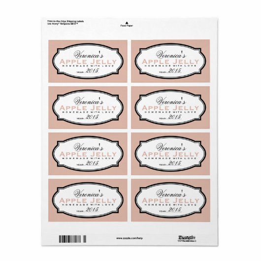 PERSONALISEERDE STICKER VOOR KANNEN | SALMON (Full Sheet)