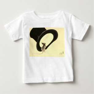 PERSONALISEERDE T-SHIRT-MUIS VAN BABY MET TOP HAT