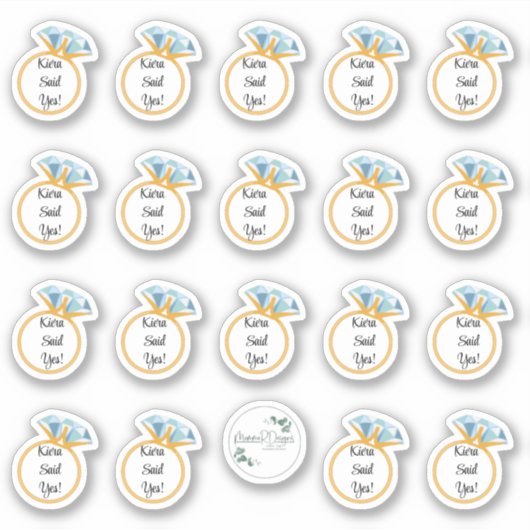 PERSONALISEERDE VERLOVING STICKERS (Voorkant)