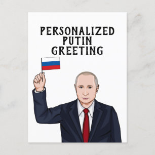 PERSONALISEERDE VLADIMIR PUTIN BRIEFKAART