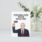 PERSONALISEERDE VLADIMIR PUTIN BRIEFKAART (Staand voorkant)