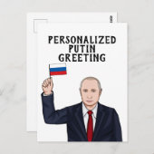 PERSONALISEERDE VLADIMIR PUTIN BRIEFKAART (Voorkant / Achterkant)