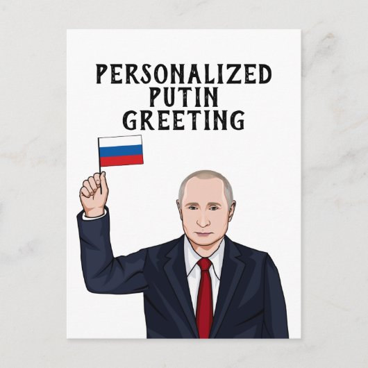 PERSONALISEERDE VLADIMIR PUTIN BRIEFKAART (Voorkant)
