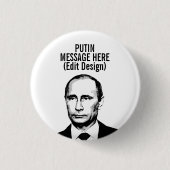PERSONALISEERDE VLADIMIR PUTIN RONDE BUTTON 3,2 CM (Voorkant)
