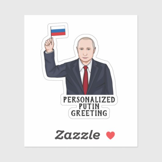 PERSONALISEERDE VLADIMIR PUTIN STICKER (Vel)
