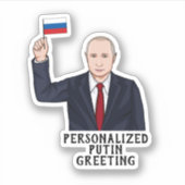 PERSONALISEERDE VLADIMIR PUTIN STICKER (Voorkant)