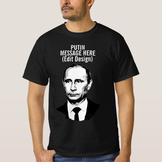 PERSONALISEERDE VLADIMIR PUTIN T-SHIRT (Voorkant)