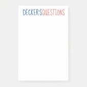 PERSONALISEERDE VRAAGaantekeningen Post-it® Notes (Voorkant)