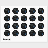 Personaliseerde vuurvliegjes in pot Klassiek   Ronde Sticker (Vel)