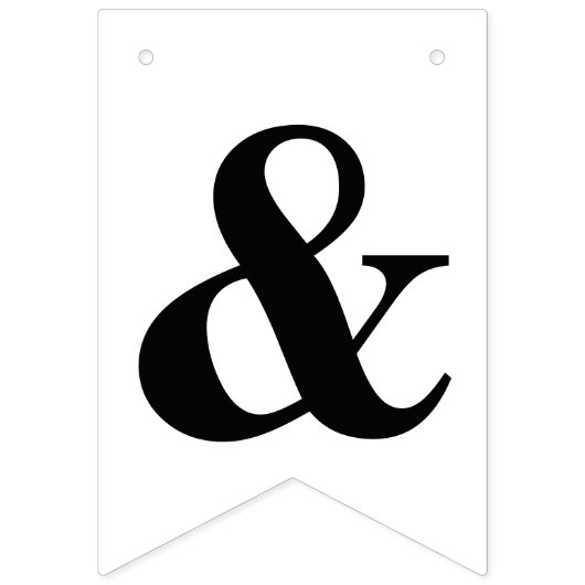 PERSONALISEERDE WEDDATUM EN BRIDE+GROOM-INITIALEN VLAGGETJES (Tweede vlag)