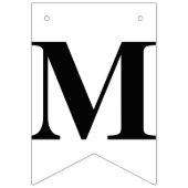 PERSONALISEERDE WEDDATUM EN BRIDE+GROOM-INITIALEN VLAGGETJES (Derde vlag)