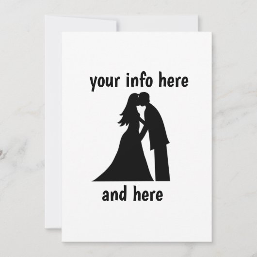 PERSONALISEERDE WEDDING INVITATIONS BRIDE & GROOM  KAART (Voorkant)