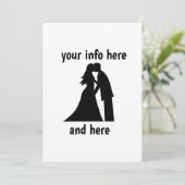 PERSONALISEERDE WEDDING INVITATIONS BRIDE & GROOM  KAART (Staand voorkant)