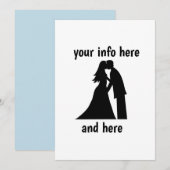 PERSONALISEERDE WEDDING INVITATIONS BRIDE & GROOM  KAART (Voorkant / Achterkant)