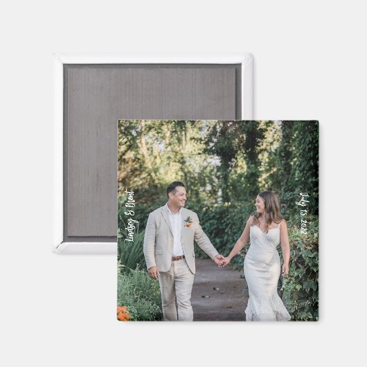 PERSONALISEERDE WEDDING Magnet (Voorkant / Achterkant)