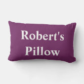 pERSONALISEERDE WITTE ALFABET op Paarse kussen (Achterkant)