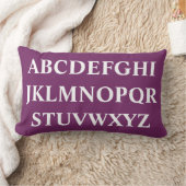 pERSONALISEERDE WITTE ALFABET op Paarse kussen (Deken)