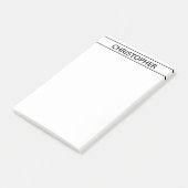 PERSONALISEERDE ZWARTE Post-it Nota's Post-it® Notes (Schuin)